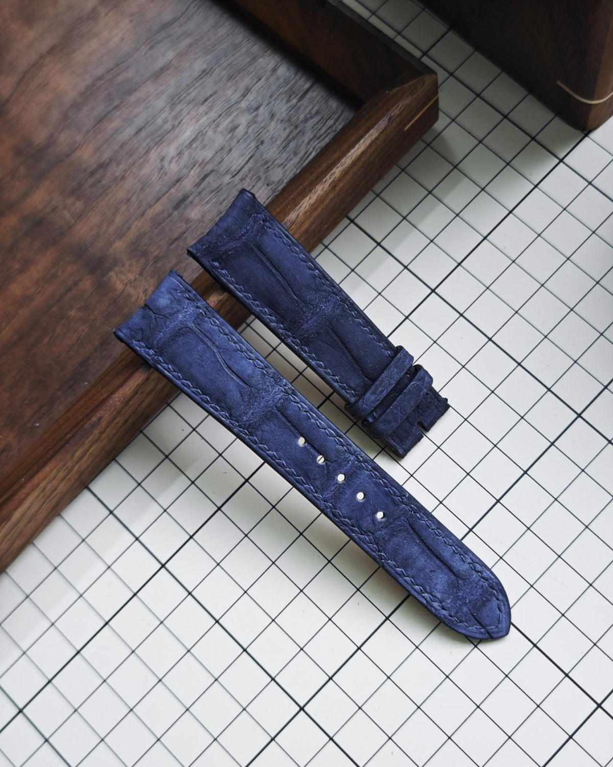 Royal Violet handcrafted alligator watch strap