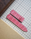 Sakura Matte handcrafted alligator watch strap