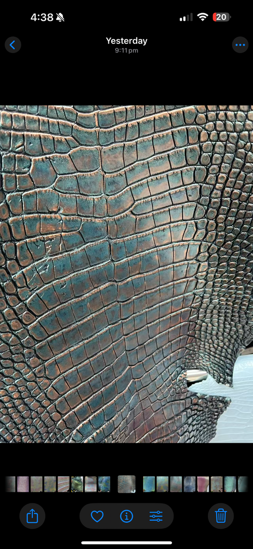 Bronze Teal 01 leather reference