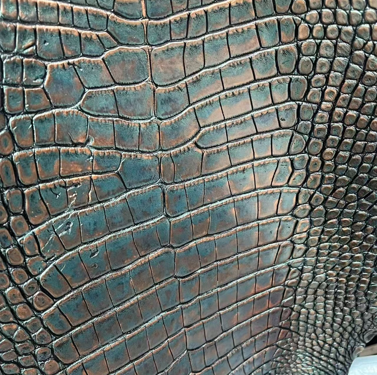 Bronze Teal 02 leather reference