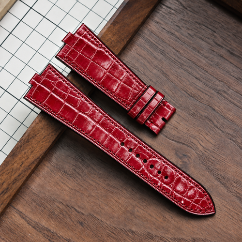Crimson Gloss alligator strap
