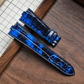 Electric Sapphire alligator strap
