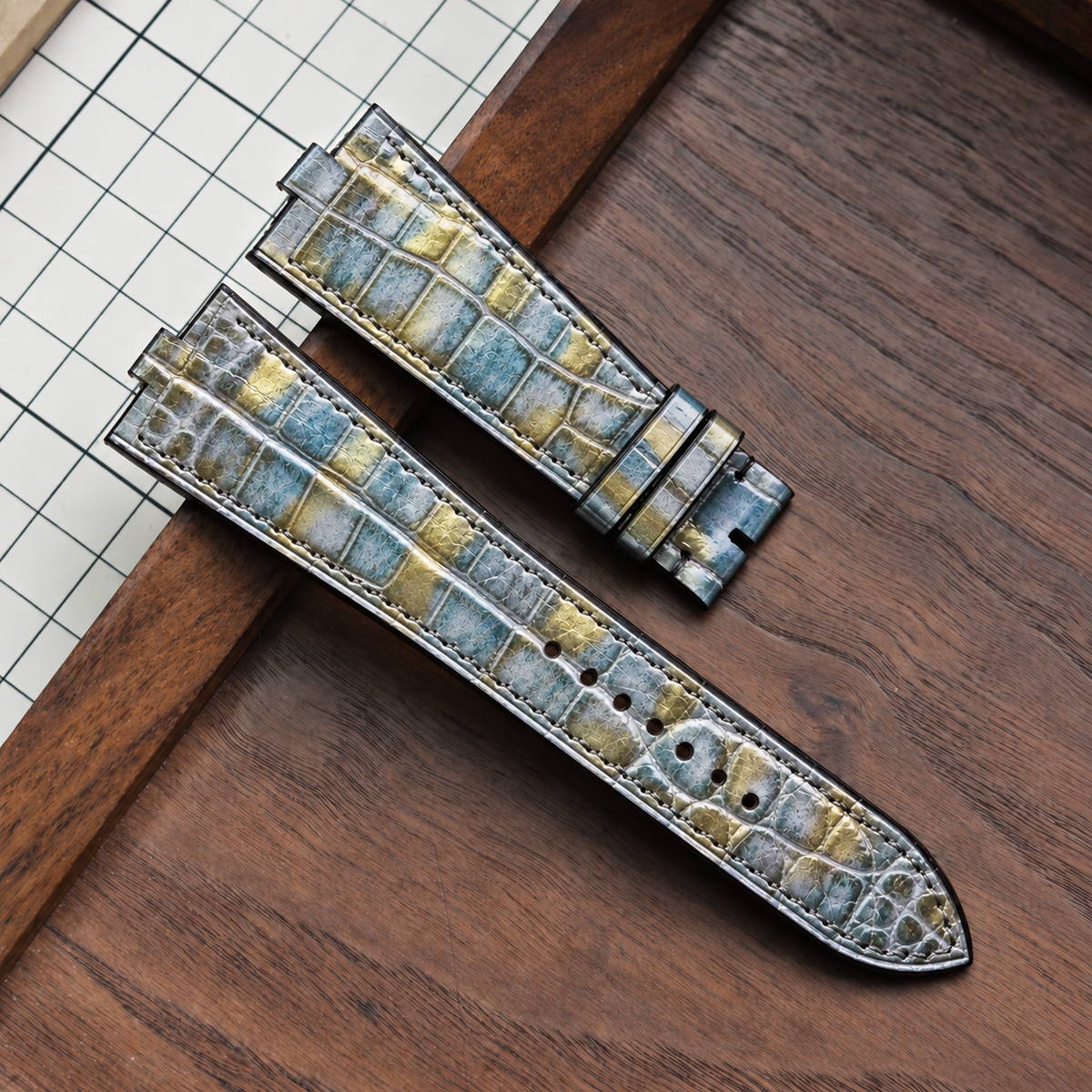 Golden Frost alligator strap