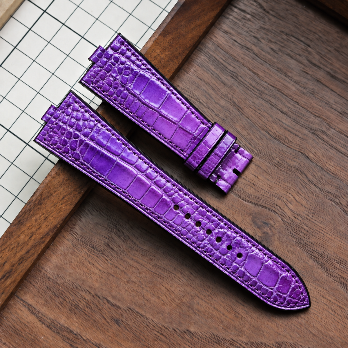 Royal Violet alligator strap