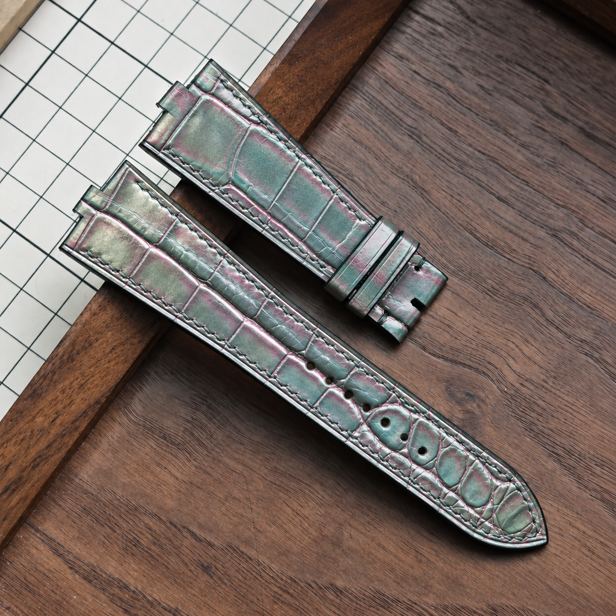 Silver Rose alligator strap
